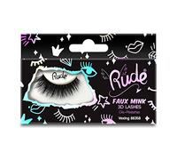 Rude Cosmetics Essential - Ciglia finte in finto visone 3D, da donna, 1 paio