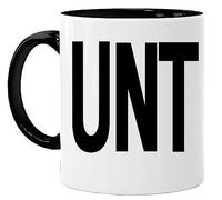 Rude mug Black Rim Handle Mug with Slogan I'M A on the other side by Personalised Printing