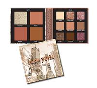 RUDE - Nude York Face & Eye Palette | 4 Sfumature per Scolpire | 9 Tonalità Neutre Opache e Luccicanti | Per Tutti i Tipi di Pelle, Multicolore, 13 g