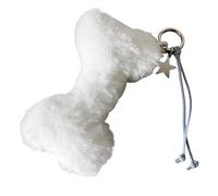 RUDFUZ Kawaii peluche cane osso ciondolo portachiavi carino peluche osso portachiavi auto portachiavi zaino ciondolo borsa appeso decorazione, Colore unico, Taglia unica