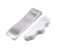 Rudiaoa 100 pz/set Cavigliera di Carta Bianca Carte Gioielli con Sacchetti Autosigillanti Chiaro Titolare di Carta Tag di Carta per Gioielli Display Cavigliera Carte