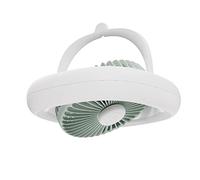Rudiaoa 4000 mAh USB Ricaricabile Telecomando Oscillante Fan 4 Ingranaggi Scrivania Soffitto Con LED Lampada da Campeggio Telecomando