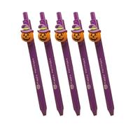 Rudiaoa 5Pcs Halloween Cartoon Gel Pen 0.5MM Punta ad asciugatura rapida Scrivere senza intoppi per Studente Adulto Noting Journaling Divertente Zucche Gel Pen