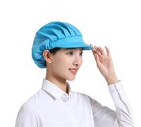Rudiaoa Cappello da chef con design a rete traspirante per lavoratori rete per capelli per ristoranti servizio di ristorazione regolabile per uso in cucina professionale per cucinare, Blu smeraldo