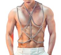 Rudiaoa Catena Per Corpo Da Uomo Catene Imbracatura Toracica Punk Clubwear Argento Accessori Costumi Clubwear Accessori Gioielli Da Uomo