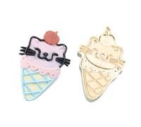 Rudiaoa Cats Ice Cream Series Waxed Seal Stamp Sealing Waxed for Invitation Envelopes Cards Photo Letter Decoration Brass Head Sealing Wax Ice Cream Series Wax Seal for Card Photo