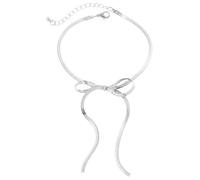 Rudiaoa Cavigliera elegante e leggera con fiocco delicato e delicato catena a serpente per una cavigliera resistente allo sbiadimento, Misura unica, come descritto