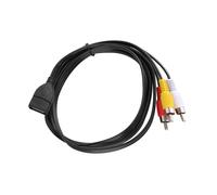 Rudiaoa Cavo Adattatore AV Flessibile da USB A 3RCA da 150 Cm per PC HDTV E Sistemi Home Entertainment