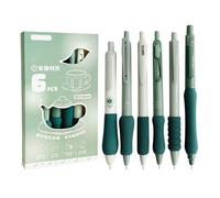 Rudiaoa Confezione da 6 penne gel retrattili con punta da 0,5 mm, ad asciugatura rapida, scrittura fluida, per studenti e adulti, per annotare il diario ad asciugatura rapida