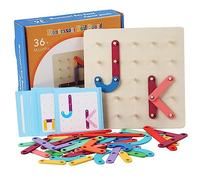 Rudiaoa Geoboard in Legno Giocattolo Giocattolo Educativo per Bambini Modello Matematico Grafico Blocco Geo-Board Regalo per Bambini Geoboard in Legno