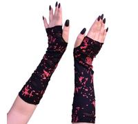 Rudiaoa Guanti a mezze dita demoni mani mostri modello guanti accessori costume per goticismo punk appassionati di moda versatili guanti costume, Nero , Taglia unica