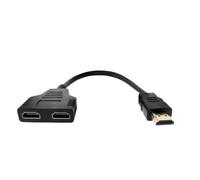 Rudiaoa HDMi-Compatible Y Splitter High-Definition 1080P Male To Double Female Adapter Cable 1 in 2 out Converter HD- Transfer