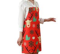 Rudiaoa Home Decorative Apron Christmas Fabric Anti-fouling Supermarket Nail Aprons for Dining Xmas Home Party Supplies Kitchen Women Kitchen Aprons for Women