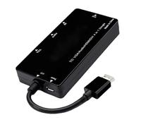 Rudiaoa Multi Port HDMIcompatible To VGA Sound 4 in 1 Video Converters Adapter 1080P for Synchronized Display Gaming And Entertainment