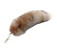Rudiaoa Portachiavi lungo a forma di coda di animale, ciondolo a forma di coda di peluche, accessorio per borsa, F, Taglia unica