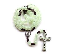 Rudiaoa Rosario Da 10 Mm Collana Luminosa Gesù Crocifisso Per Collane Con Ciondolo Croce Bagliore Nel Buio Gioielli Religiosi Per Uomo Donna Regalo Collana Religiosa