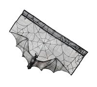 Rudiaoa Sovrapposizione Mensola in Pizzo A Tema Halloween con Ragnatele E Sciarpa per Caminetti A Pipistrello L'impostazione Domestica Sciarpa Caminetti Halloween