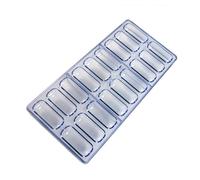 Rudiaoa Stampo in policarbonato per cioccolatini, 18 cavità, forma ovale, per caramelle, caramelle e pasticcini, utensile da cucina