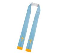 Rudiaoa Stola Religiosa Doppia Dimensione Con Ricamo Motivo Incrociato Per Clero Pastori Sacerdoti Comunione Adulti Evento Sacramentale Stola Cerimoniale La Chiesa