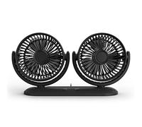 Rudiaoa USB 5V 2A Ventola Rotabile Per Testa Auto Regolabile 3 Velocità Cruscotto Scrivania Per Camion SUV Barca Casa Di Chip Clip Per Borse Sacchetto Clip Per Cibo Sigillante Chip Per Forniture Da