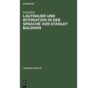 Rudolf Birk Lautdauer Und Intonation in Der Sprache Von Stanl (Copertina rigida)