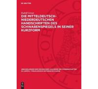 Rudolf Grosse Die mitteldeutsch-niederdeutschen Handschriften (Copertina rigida)