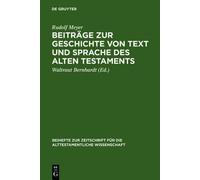 Rudolf Meyer Beiträge Zur Geschichte Von Text Und Sprache Des (Copertina rigida)