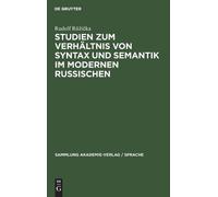 Rudolf Rŭzička Studien Zum Verhältnis Von Syntax Und Semantik (Copertina rigida)