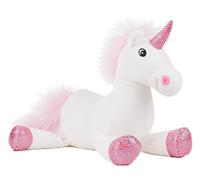 Rudolf Schaffer- Einhorn Unicorno di Peluche Shiny, Colore Bianco/Rosa, 29 cm, 5522