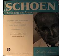 Rudolf Schoen - SCHOEN, RUDOLF / Die Stimme des Arztes / DIE ÄRZTLICHE AUSBILDUNG UND DIE ERZIEHUNG ZUM ARZT / RICHARD STRAUSS Festliches Präludium op. 61 / ca. 1965 ? / Klapp-Bildhülle mit ORIGINAL Verkaufsprospekt der DISTAR Schallplattenreihe / DISTAR # ASWV 014 / Deutsche Pressung / 10" Vinyl Langspiel Schallplatte