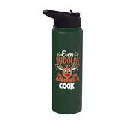 Rudolph ammira un cuoco di Natale Cook Stainless Steel Insulated Water Bottle