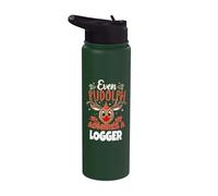 Rudolph ammira un Logger Natale Logger dicendo Stainless Steel Insulated Water Bottle