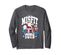 Rudolph Island of Misfit Toys Varsity Style Retro Christmas Maglia a Manica