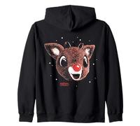 Rudolph La Renna dal Naso Rosso - Ritratto Felpa con Cappuccio