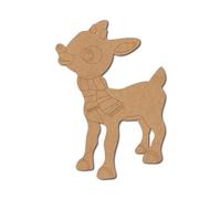 Rudolph la renna di Natale pre-contrassegnato design 1 Medite MDF / 6,3 cm / 50
