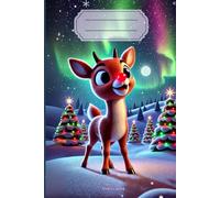 Rudolph la Renna Notebook: Quaderno a Quadretti 5x5 | Quaderno Appunti | Quaderno a Tema Natale | Copertina Flessibile Lucida | 100 Pagine | Formato A5