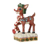 Rudolph The Renna IN Aviatore Cappello E Sciarpa Figura