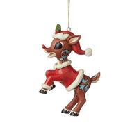 Rudolph The Renna IN Babbo Abito Ornamento