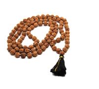 Rudraksha Premium Rudraksh Japa Mala Rosary 108 +1 Perle Yoga Hindu Meditazione