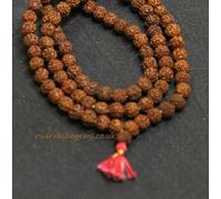 Rudraksha Rudraksh Japa Mala Rosario 108 +1 Perla Yoga Hindu 1,2,3,5,10,15,25 Pz
