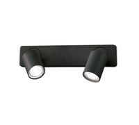 Ideal Lux RUDY AP2 ROUND NERO Mod. 229034 Lampada Da Parete 2 Luci
