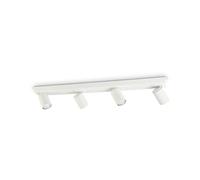 Plafoniera Moderna Rudy Metallo Bianco 4 Luci 7W 3000K Luce Calda