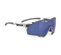 Occhiali Rudy Project Cutline grigio brillante con lenti RP Optics Multilaser blu scuro