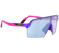 Occhiali Rudy Project Spinshield Pro rosa con lenti a specchio blu
