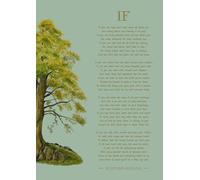 Rudyard Kipling - Stampa artistica "If poesia" con illustrazione ad albero (verde), formato A4
