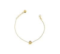 Rue des Mille Bracciale Donna Argento 925 Soggetto Centrale Bombato Quadrifoglio Oro Giallo