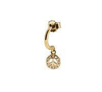 Rue Des Mille Mono Orecchini Donna Argento 925 Mini Hoop Pace Oro Giallo | Orecchini Argento 925 Donna | Orecchini Cerchio Argento 925 Con Una Potente Carica Sentimentale