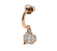 Rue Des Mille Mono Orecchini Donna Argento 925 Mini Hoop Quadrifoglio Oro Rosa | Orecchini Argento 925 Donna | Orecchini Cerchio Argento 925 Con Una Potente Carica Sentimentale