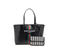 Rue Madam Paris Borsa Shopping Bag RM SHOPPING Monogram Black Ecopelle Donna