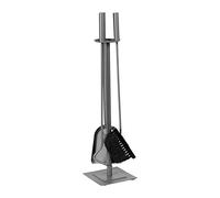 RUECAB 2523 - Set da caminetto con 3 Accessori Metallo Nero 15 x 15 x 61 cm